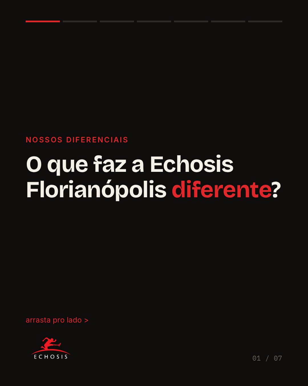 Peça de post sobre os diferenciais da Echosis